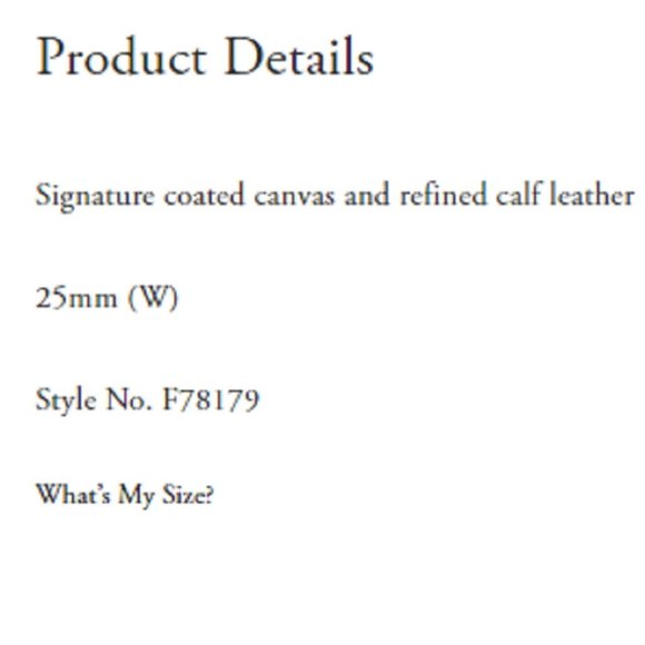 $79 NWT *FINAL PRICE* (Large) COACH CLASSIC BELT IN SIGNATURE CANVAS - Picture 6 of 8